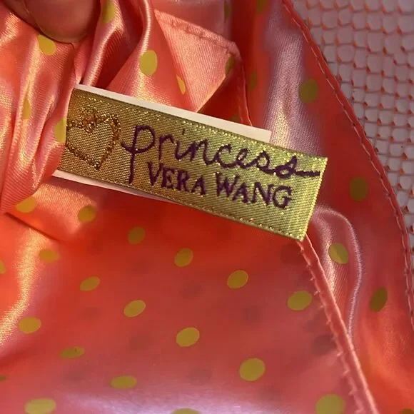 Princess Vera Wang Mermaid Scale Shoulder Tote Bag Pink White Hearts - Picture 9 of 9